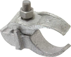 Cooper Crouse-Hinds - 2" Pipe, Malleable Iron, Electro Galvanized Conduit Clamp - 1 Mounting Hole - Industrial Tool & Supply