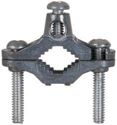 Cooper Crouse-Hinds - 8 to 2 AWG Compatible Dual-Nut Rod Clamp - Zinc, cUL Listed, UL File E6225, UL Listed - Industrial Tool & Supply