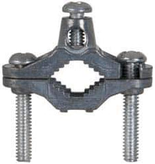 Cooper Crouse-Hinds - 8 to 2 AWG Compatible Dual-Nut Rod Clamp - Zinc, cUL Listed, UL File E6225, UL Listed - Industrial Tool & Supply