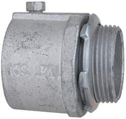 Cooper Crouse-Hinds - 1-1/4" Trade, Malleable Iron Set Screw Straight Rigid/Intermediate (IMC) Conduit Connector - Noninsulated - Industrial Tool & Supply