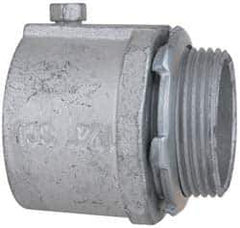 Cooper Crouse-Hinds - 1-1/4" Trade, Malleable Iron Set Screw Straight Rigid/Intermediate (IMC) Conduit Connector - Noninsulated - Industrial Tool & Supply