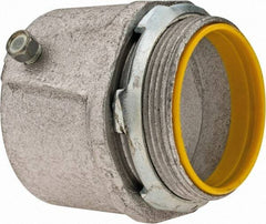 Cooper Crouse-Hinds - 2" Trade, Malleable Iron Set Screw Straight Rigid/Intermediate (IMC) Conduit Connector - Insulated - Industrial Tool & Supply