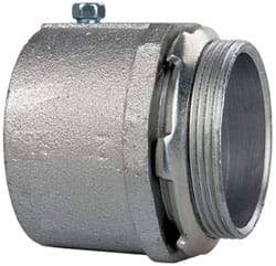 Cooper Crouse-Hinds - 2" Trade, Malleable Iron Set Screw Straight Rigid/Intermediate (IMC) Conduit Connector - Noninsulated - Industrial Tool & Supply