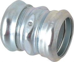 Cooper Crouse-Hinds - 1-1/4" Trade, Steel Compression EMT Conduit Coupling - Noninsulated - Industrial Tool & Supply