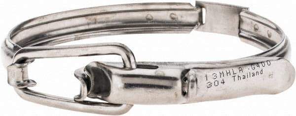 VNE - 4", Clamp Style, Sanitary Stainless Steel Pipe Hinged Clamp - Grade 304 - Industrial Tool & Supply