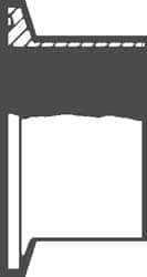 VNE - 2-1/2", Clamp Style, Sanitary Stainless Steel Pipe Tank Welding Ferrule - Tube OD Connection, Grade 316/316L - Industrial Tool & Supply