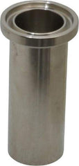 VNE - 3/4", Clamp Style, Sanitary Stainless Steel Pipe Welding Ferrule - Tube OD Connection, Grade 316/316L - Industrial Tool & Supply