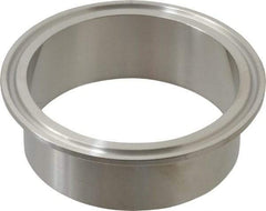 VNE - 3", Clamp Style, Sanitary Stainless Steel Pipe Welding Ferrule - Tube OD Connection, Grade 316/316L - Industrial Tool & Supply