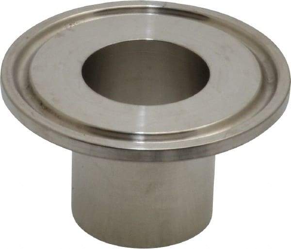VNE - 1", Clamp Style, Sanitary Stainless Steel Pipe Welding Ferrule - Tube OD Connection, Grade 304 - Industrial Tool & Supply