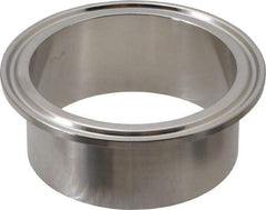 VNE - 2-1/2", Clamp Style, Sanitary Stainless Steel Pipe Welding Ferrule - Tube OD Connection, Grade 304 - Industrial Tool & Supply