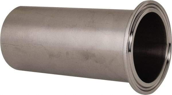VNE - 2", Clamp Style, Sanitary Stainless Steel Pipe Tygon Hose Adapter - Tube OD Connection, Grade 304 - Industrial Tool & Supply