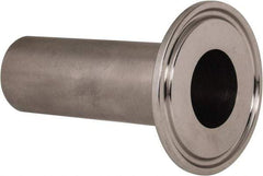 VNE - 1", Clamp Style, Sanitary Stainless Steel Pipe Long Tank Welding Ferrule - Tube OD Connection, Grade 304 - Industrial Tool & Supply