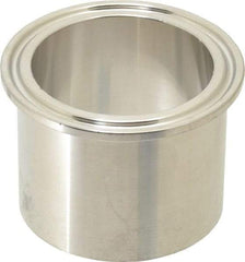 VNE - 2", Clamp Style, Sanitary Stainless Steel Pipe Tank Welding Ferrule - Tube OD Connection, Grade 304 - Industrial Tool & Supply