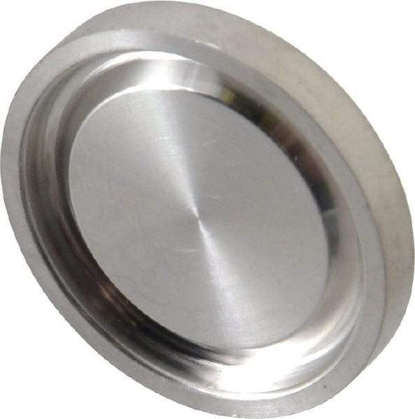 VNE - 3/4", Clamp Style, Sanitary Stainless Steel Pipe End Cap - Tube OD Connection, Grade 316/316L - Industrial Tool & Supply