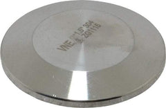 VNE - 1-1/2", Clamp Style, Sanitary Stainless Steel Pipe End Cap - Tube OD Connection, Grade 304 - Industrial Tool & Supply