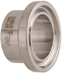 VNE - 3/4", Clamp Style, Sanitary Stainless Steel Pipe Short Welding Ferrule - Tube OD Connection, Grade 316/316L - Industrial Tool & Supply