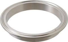VNE - 4", Clamp Style, Sanitary Stainless Steel Pipe Short Welding Ferrule - Tube OD Connection, Grade 304 - Industrial Tool & Supply