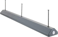 Eagle - 72" Long x 8" Wide x 4" High, Parking Curb - Gray, High Density Polyethylene - Industrial Tool & Supply