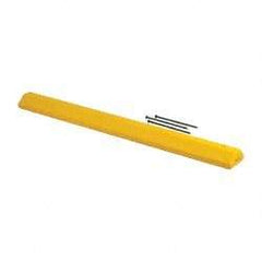 Eagle - 72" Long x 8" Wide x 4" High, Parking Curb - Yellow, High Density Polyethylene - Industrial Tool & Supply
