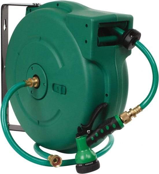 Value Collection - 65' Spring Retractable Hose Reel - 140 psi, Hose Included - Industrial Tool & Supply