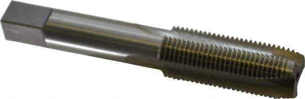 Interstate - 11/16-16 UNS, 3 Flute, Bright Finish, High Speed Steel Spiral Point Tap - Plug Chamfer, Right Hand Thread, 4-1/32" OAL, 1-13/16" Thread Length - Exact Industrial Supply