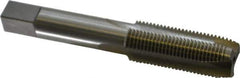 Interstate - 11/16-16 UNS, 3 Flute, Bright Finish, High Speed Steel Spiral Point Tap - Plug Chamfer, Right Hand Thread, 4-1/32" OAL, 1-13/16" Thread Length - Exact Industrial Supply