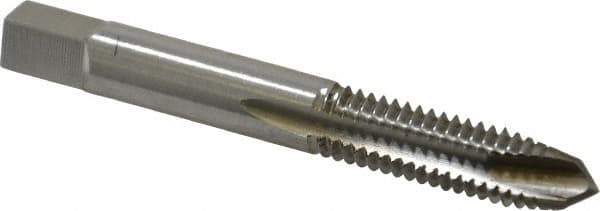 Interstate - 3/8-16 UNC, 3 Flute, Bright Finish, High Speed Steel Spiral Point Tap - Plug Chamfer, Right Hand Thread, 2-15/16" OAL, 1-1/4" Thread Length, 2B Class of Fit - Exact Industrial Supply