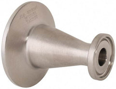 VNE - 1 x 1/2", Clamp Style, Sanitary Stainless Steel Pipe Concentric Reducer - Tube OD Connection, Grade 316/316L - Industrial Tool & Supply