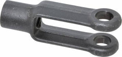 Jergens - 1/2-13 Thread, 1-1/8" Yoke Width, Carbon Steel, Tapped Yoke - 1/2" Hole Diam, 1-7/8" Hole Center to Neck, 15/16" Yoke Arm Height, 13/16" Neck Diam, 1-1/8" Neck Length, 3" OAL - Industrial Tool & Supply