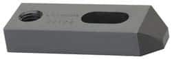 Jergens - 5/8" Stud, Low Carbon Steel, Plain Strap Clamp - 2" Travel, 7" OAL x 1-1/2" Wide x 7/8" High, Black Oxide Finish, Tapered Nose - Industrial Tool & Supply