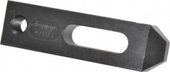 Jergens - 1/2" Stud, Low Carbon Steel, Plain Strap Clamp - 1-1/4" Travel, 4-1/2" OAL x 1-1/4" Wide x 3/4" High, Black Oxide Finish, Tapered Nose - Industrial Tool & Supply