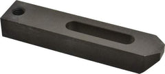 Jergens - 1/2" Stud, Low Carbon Steel, Plain Strap Clamp - 2" Travel, 6" OAL x 1-1/4" Wide x 7/8" High, Black Oxide Finish, Tapered Nose - Industrial Tool & Supply