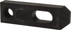 Jergens - 5/8" Stud, Low Carbon Steel, Plain Strap Clamp - 1/2" Travel, 4" OAL x 1-1/4" Wide x 5/8" High, Black Oxide Finish, Tapered Nose - Industrial Tool & Supply