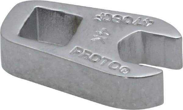 Proto - 1/4" 1/4" Drive Chrome Open End Crowfoot Wrench - 17/32" Head Diam x 1/4" Head Thickness - Industrial Tool & Supply