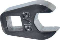 Proto - 5/16" 1/4" Drive Chrome Open End Crowfoot Wrench - 21/32" Head Diam x 1/4" Head Thickness - Industrial Tool & Supply