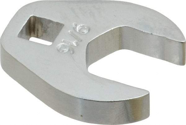 Proto - 9/16" 1/4" Drive Chrome Open End Crowfoot Wrench - 1-1/8" Head Diam x 1/4" Head Thickness - Industrial Tool & Supply