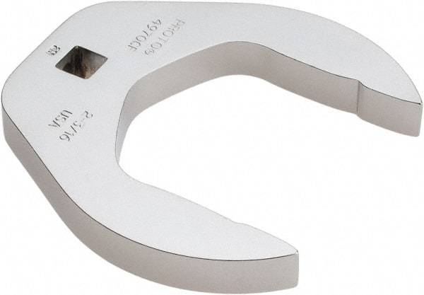 Proto - 2-3/16" 3/8" Drive Chrome Open End Crowfoot Wrench - 3.65" Head Diam x 1/2" Head Thickness - Industrial Tool & Supply