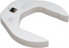 Proto - 2-3/16" 3/8" Drive Chrome Open End Crowfoot Wrench - 3.65" Head Diam x 1/2" Head Thickness - Industrial Tool & Supply