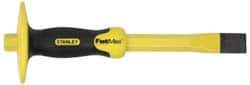 Stanley - 12" OAL x 1" Blade Width Cold Chisel - 1" Tip, 3/4" Stock, Patented Bi-Material Break Resistant Handle - Industrial Tool & Supply