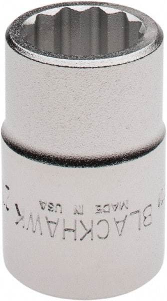 Blackhawk by Proto - 3/4" Drive, Standard Hand Socket - 12 Points, 2" OAL, Alloy Steel, Satin Finish - Industrial Tool & Supply