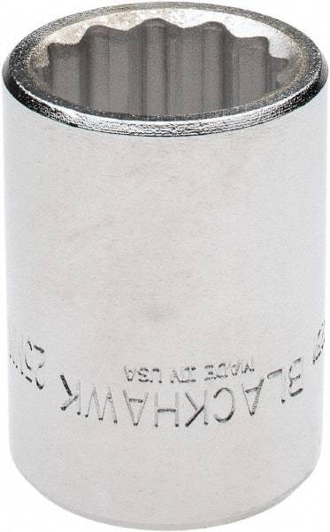 Blackhawk by Proto - 3/4" Drive, Standard Hand Socket - 12 Points, 2" OAL, Alloy Steel, Black Finish - Industrial Tool & Supply
