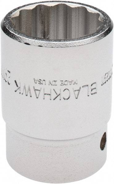 Blackhawk by Proto - 3/4" Drive, Standard Hand Socket - 6 Points, 2-13/64" OAL, Alloy Steel, Black Finish - Industrial Tool & Supply