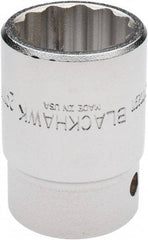 Blackhawk by Proto - 3/4" Drive, Standard Hand Socket - 6 Points, 2-13/64" OAL, Alloy Steel, Black Finish - Industrial Tool & Supply