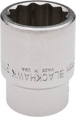 Blackhawk by Proto - 3/4" Drive, Standard Hand Socket - 6 Points, 2-13/64" OAL, Alloy Steel, Black Finish - Industrial Tool & Supply