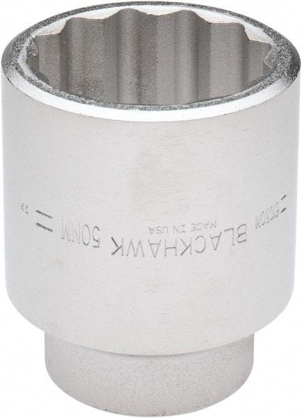 Blackhawk by Proto - 3/4" Drive, Standard Hand Socket - 12 Points, 3-3/32" OAL, Alloy Steel, Black Finish - Industrial Tool & Supply