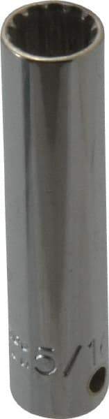 Proto - 1/4" Drive, 5/16" Socket, Spline Socket - 12 Points, 2" OAL - Industrial Tool & Supply