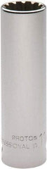 Proto - 1/2" Drive, 11/16" Socket, Spline Socket - 12 Points, 3-3/8" OAL - Industrial Tool & Supply