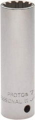 Proto - 1/2" Drive, 3/4" Socket, Spline Socket - 12 Points, 3-3/8" OAL - Industrial Tool & Supply