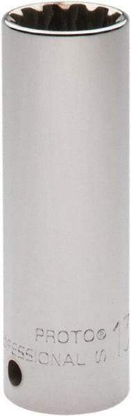 Proto - 1/2" Drive, 13/16" Socket, Spline Socket - 12 Points, 3-3/8" OAL - Industrial Tool & Supply