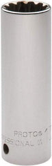 Proto - 1/2" Drive, 13/16" Socket, Spline Socket - 12 Points, 3-3/8" OAL - Industrial Tool & Supply